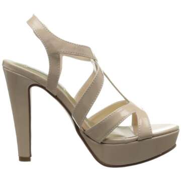 Touch Ups Women’s Queenie Platform Sandal in Nude Patent