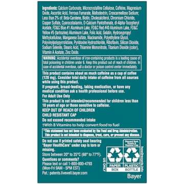 One A Day Women’s Active Metabolism Multivitamin, Supplement with Vitamin A, C, D, E and Zinc for Immune Health Support*, Iron, Calcium, Folic Acid & more, 50 Count (Packaging May Vary)