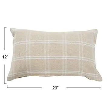 Stylish Creative Co-Op Plaid Cotton Throw Pillow