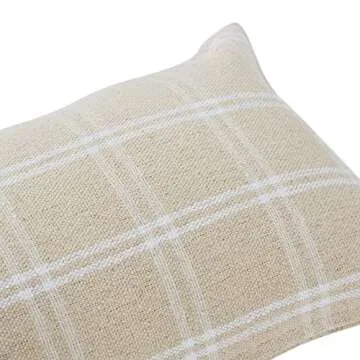 Stylish Creative Co-Op Plaid Cotton Throw Pillow