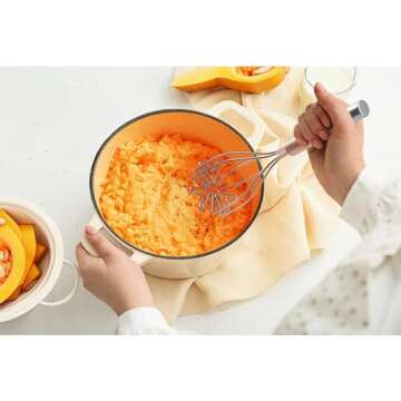 HIC Kitchen 2-in-1 Mix N’Masher Potato Masher, 18/8 Stainless Steel