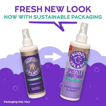 Buddy Splash Spritzer & Conditioner for Dog Grooming, Lavender & Mint, 16 oz. Bottle