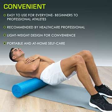 ProsourceFit Flex Foam Rollers for Muscle Massage, Physical Therapy, Core & Balance Exercises Stabilization