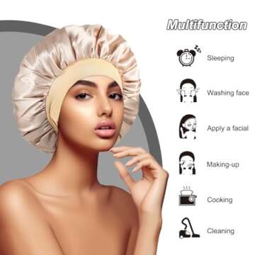 Satin Sleeping Bonnet for Hair Care - Women’s Silk Bonnets