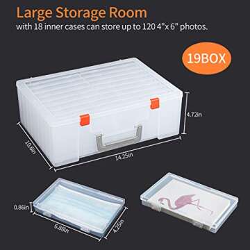 Durable Gbivbe Photo Storage Box for 1800 Pictures