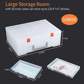 Durable Gbivbe Photo Storage Box for 1800 Pictures