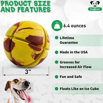 Goughnuts Virtually Indestructible Ball for Aggressive Chewers