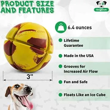 Goughnuts Virtually Indestructible Ball for Aggressive Chewers