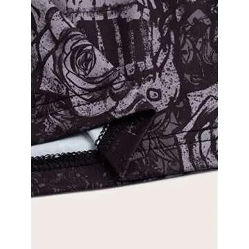 SOLY HUX Skull Floral Tube Crop Top Sleeveless Women