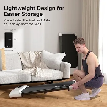 DeerRun Portable Walking Pad Treadmill for Home Office