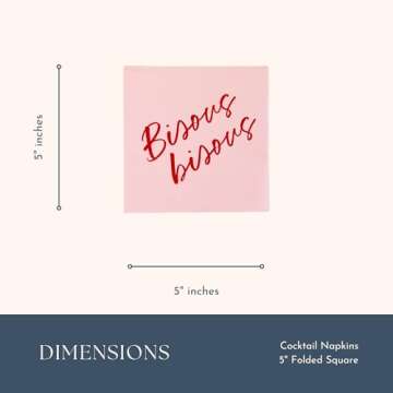 Bonjour Fête Bisous Bisous Cocktail Napkins for Stylish Events