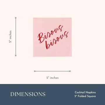 Bonjour Fête Bisous Bisous Cocktail Napkins for Stylish Events