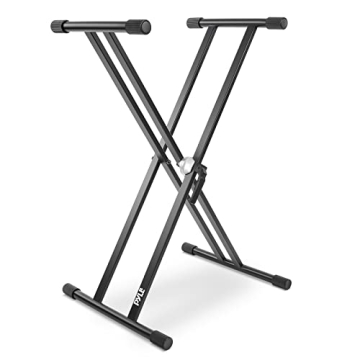 PyleUsa Double Braced X Design Adjustable Electronic Keyboard Stand
