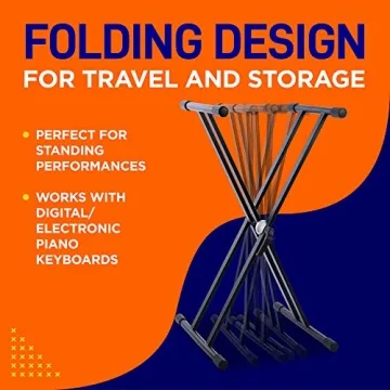 Adjustable Electronic Keyboard Stand Double Braced X Design