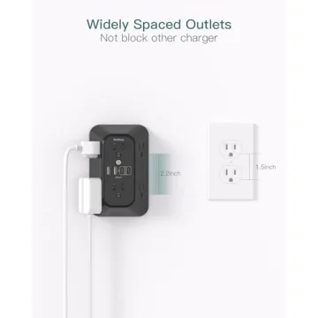 Addtam Surge Protector Outlet Extender for Home and Office