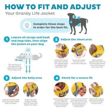 Outward Hound Granby Splash Yellow Dog Life Jacket, Small