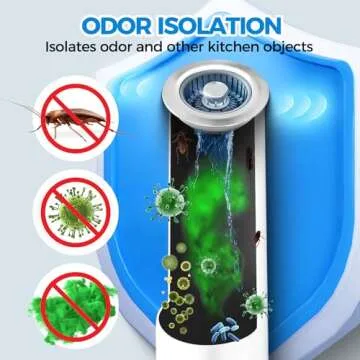 Upgraded 3in1 Kitchen Sink Drain Strainer & Sink Stopper, Stainless Steel Kitchen Drain Plug & Cover with Anti-Clogging Basket Strainer, Fit US Standard 3-1/2'' Sink Drain Hole, Silver