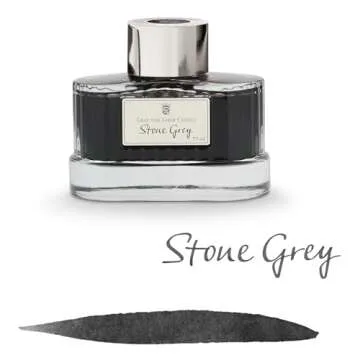 Faber Castell 141003 Bottle Ink, Stone Grey - Premium 2.5 fl oz (75 ml) Ink