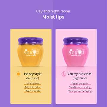 Honey Lip Mask, Lip Masks for Dry Lips, Day and Night Repair The Lip Color Fade Lip Lines Hydrating Prevention Dry and Crack Lipstick Raincoat, Sleeping Lip Mask (honey for day use)