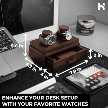 Holme & Hadfield Premium Wooden Watch Display Case