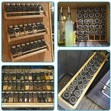 AOZITA 14 Pcs Glass Spice Jars & Labels Set