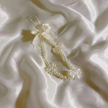 Showkanbay Phone Charms - Pink Cute Phone Strap, Aesthetic Love Chain, Beaded Pearl Lanyard Jewelry ...