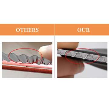 HTBMALL Crinkle Cutter, Wavy Chopper Knife, Upgraded Stainless Steel Crinkle Blade, Safe Kitchen Tools with a shell Wavy Slicer for Fruit, Vegetable, Salad, Carrot, Potato, Fries(Black)