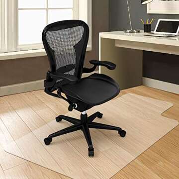 Vicwe Hardwood Floor Office Chair mat, 2 PCS, 36 x 48 inches Clear Desk Hard Floor Chair Mat Protect...