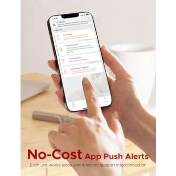 X-Sense Smart Smoke Detector Fire Alarm with Replaceable Battery, Wi-Fi Smoke Detector, Real-Time Ap...