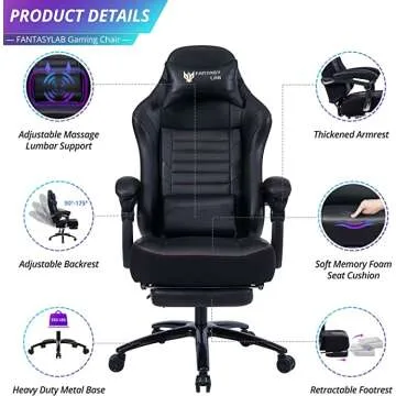 Adjustable Massage Footrest for Computer Use