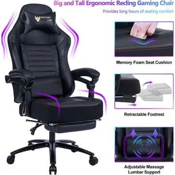 Adjustable Massage Footrest for Computer Use