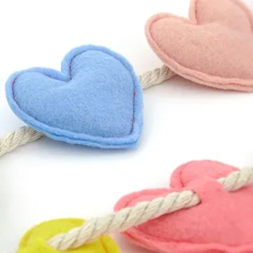 Meri Meri Felt Heart Party Banner for Joyful Decor