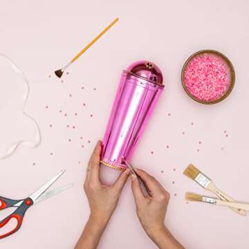 Black Sheep Bling Cup Pink Iridescent | Glitter Water Bottle| Handmade Rhinestones Tumbler| Sparkly Bottle Cup| 22 oz Double Wall Bling Plastic Tumbler with Lid and Straw| Studded Tumbler Party Cup