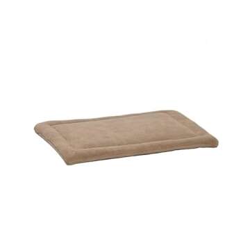 MidWest Homes for Pets Deluxe Micro Terry Pet Bed, Dog Bed & Crate Mat, Taupe, 23.0" L x 18.0" W x 1.2" Th