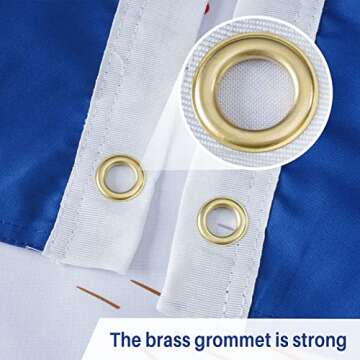 AMZFLAG Louisiana State Flag 3x5 ft Made in USA, Heavy Duty LA Louisiana Flags for Outdoor 3 Ply with 2 Brass Grommets, Double Sided State of Louisiana Thick Material