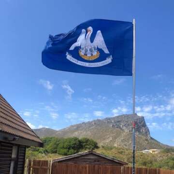 AMZFLAG Louisiana State Flag 3x5 ft Made in USA, Heavy Duty LA Louisiana Flags for Outdoor 3 Ply with 2 Brass Grommets, Double Sided State of Louisiana Thick Material