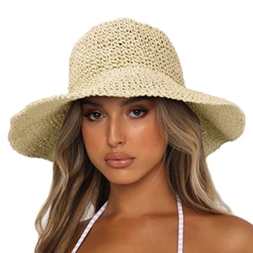 Sydbecs Women's Sun Hats Wide Brim UPF50+ Foldable