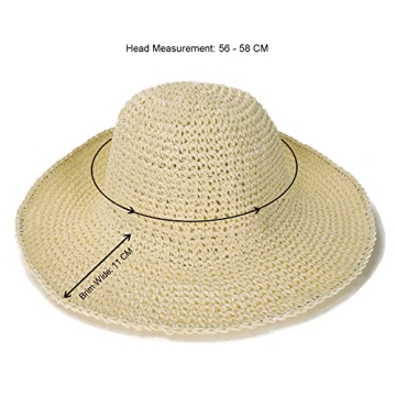 Sydbecs Women's Sun Hats Wide Brim UPF50+ Foldable