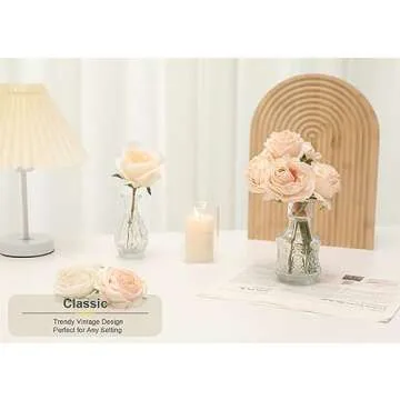 Bud Vases Set of 30 Pcs, Small Glass Flower Vases for Centerpieces, Cute Clear Crystal Bud Vases in Bulk, Mini Vintage Vase for Rustic Wedding Decorations, Holiday Party