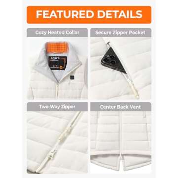 ORORO Women's Heated Vest with 4 Heat Zones for Style