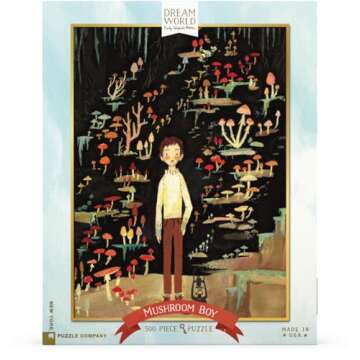 New York Puzzle Company - Dream World Mushroom Boy - 500 Piece Jigsaw Puzzle for Family Game Nights ...