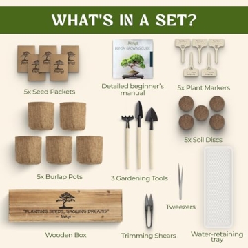 DIY Bonsai Tree Kit - Complete Starter Set with Tools