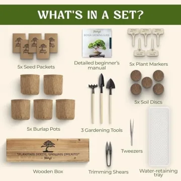DIY Bonsai Tree Kit - Complete Starter Set with Tools