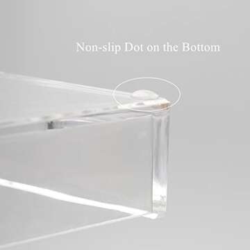 Clear Acrylic Rose Gold Self-Stick Note Pad Holders Sticky Memo Note Cube Holder Dispenser 3.5x3.3 Inch for Office Home School Desk Organizer Supplies