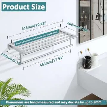 Alise 28 Inch Towel Racks for Bathroom, Towel Rack Wall Mounted with Tower Bars, SUS 304 Stainless Steel Bathroom Shelf, Heavy Duty Hand Towel Holder (Brushed Nickel)