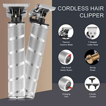 SURKER Waterproof Rechargeable Clippers for Men