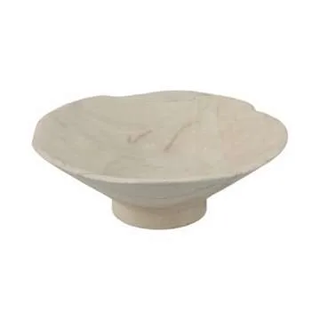 10" Sandstone Rough Edge Bowl, Tan