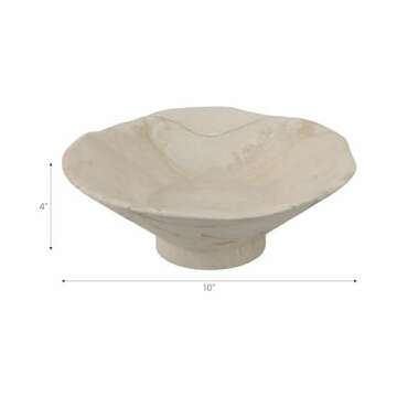 10" Sandstone Rough Edge Bowl, Tan