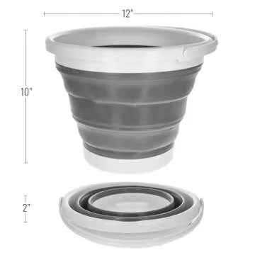 ASR Outdoor Silicone Collapsible Bucket for Gold Prospecting