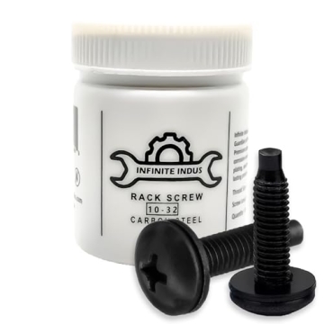 FIXXARA 10-32 Rack Screws & Nylon Washers Set - 50-Pack